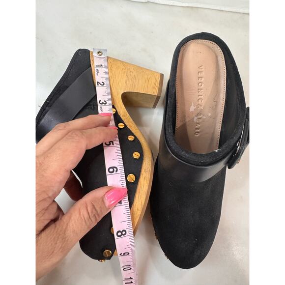 Veronica Beard black Dacey Suede Mule Clogs size 5.5 - Picture 6 of 10